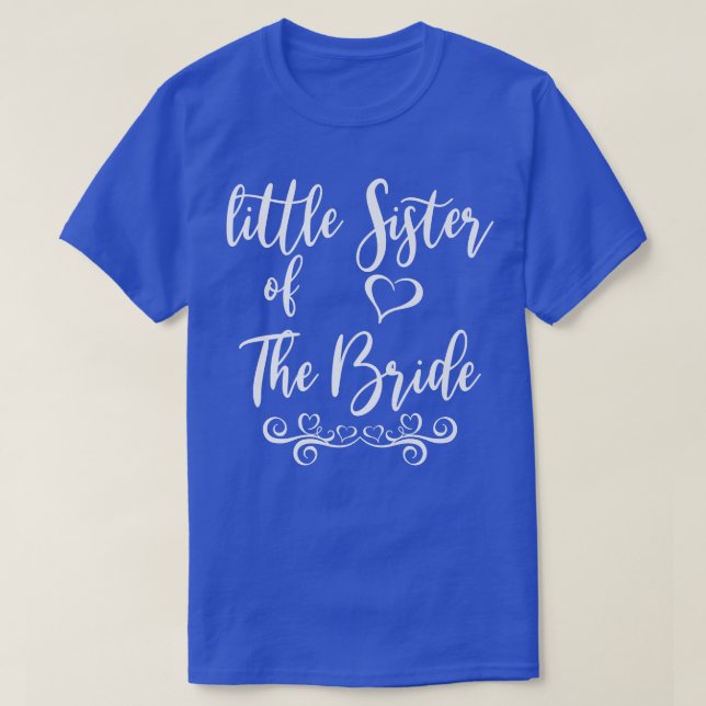 Little Sister of Bride & Groom Wedding Matching  T-Shirt (Design Front)