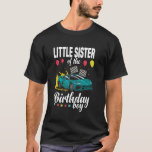 Little Sister of The Birthday Boy Racing Car T-Shirt<br><div class="desc">Little Sister of The Birthday Boy Racing Car</div>