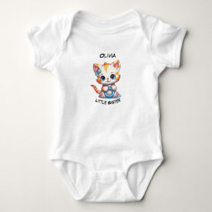 Little Sister Personalized Baby Bodysuit