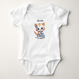Little Sister Personalized Baby Bodysuit