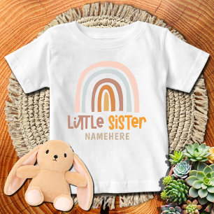 Little Sister Personalized Baby T-Shirt