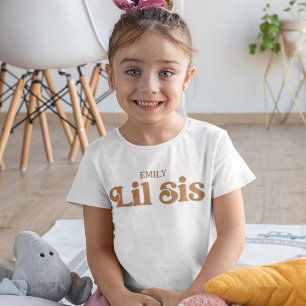 Little Sister Personalized Pregnancy Reveal Girl Toddler T-shirt
