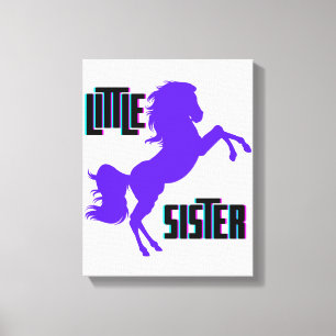 Little Sister Purple Pony Canvas Print