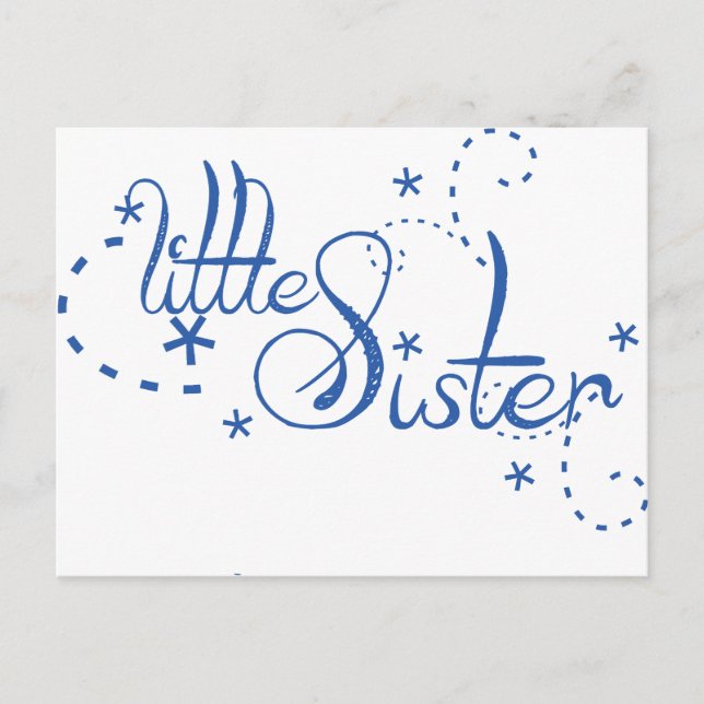 Little Sister Swirls Postcard (Front)