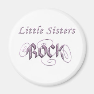 Little Sisters Rock Magnet