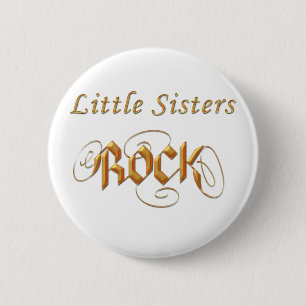 Little Sisters Rock Style 2 Inch Round Button