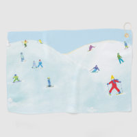 Little Skiers On Snowy Hill