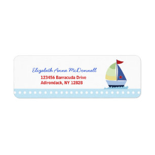 Little Skipper Sailboat Custom Address Labels