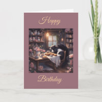 Little Skunk Tea Cookies and Roses Happy Birthday