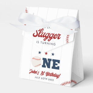 Little Slugger Baseball 1st Birthday Favor Box