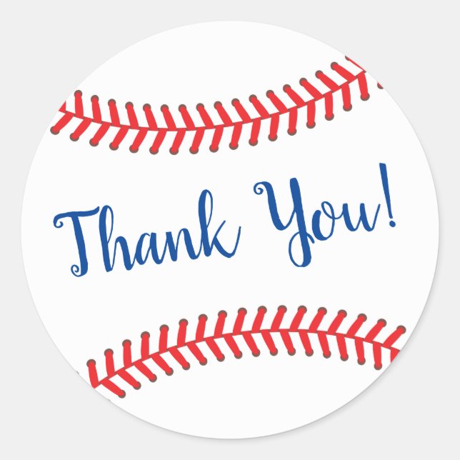 Little Slugger Baseball Baby Shower Classic Round  Sticker (Front)