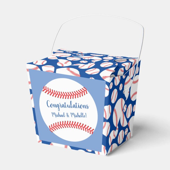 Little Slugger Baseball Baby Shower Favour Box (Front Side)