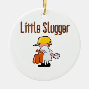 Little Slugger Baseball T-shirts and Gifts Ceramic Ornament