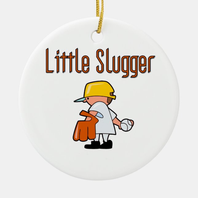 Little Slugger Baseball T-shirts and Gifts Ceramic Ornament (Front)