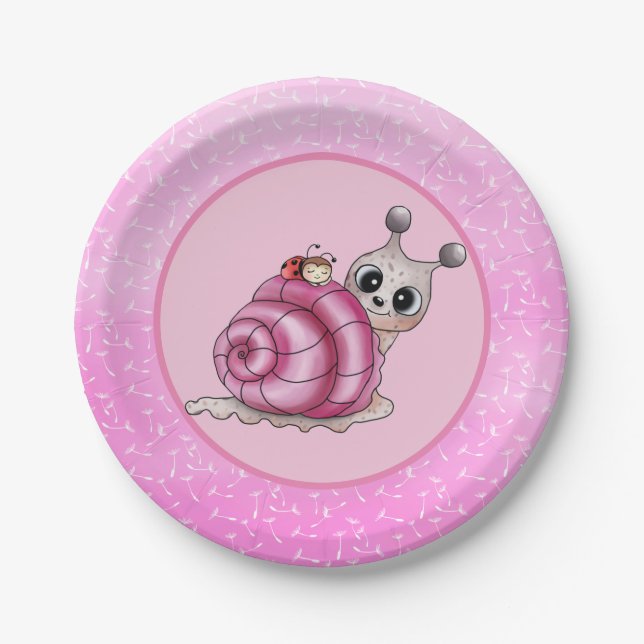 little snail paper plate (Front)