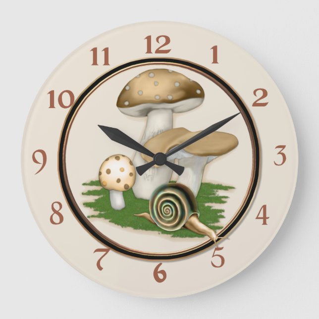 Little Snail Secret Garden Large Clock (Front)
