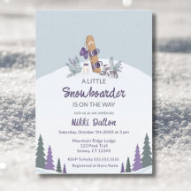 Little Snowboarder Mountain Baby Shower