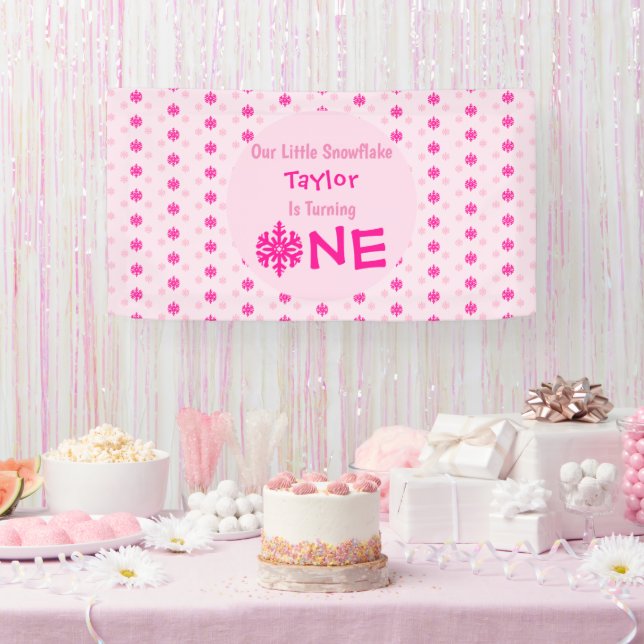 Little Snowflake 1st Birthday Banner (Party)