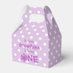 Little Snowflake 1st Birthday Favor Box