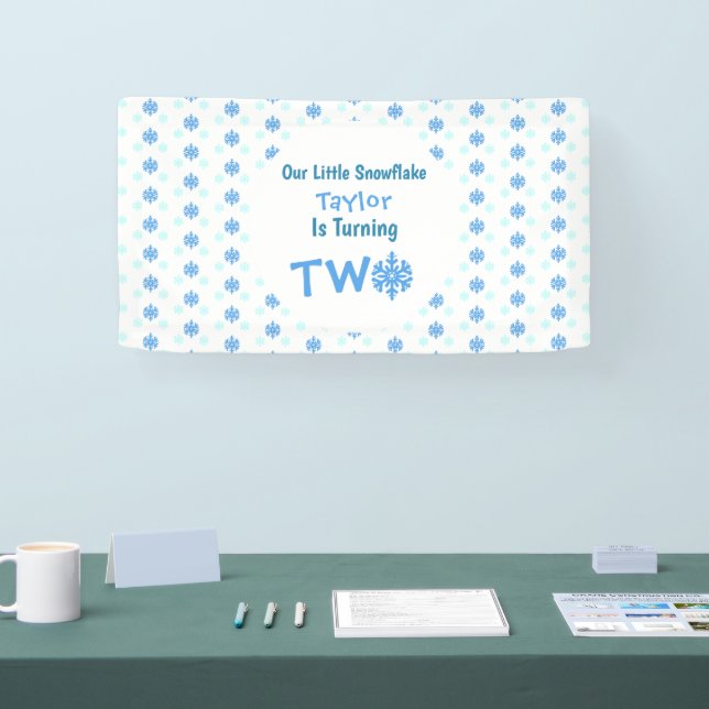 Little Snowflake 2nd Birthday Banner (Tradeshow)