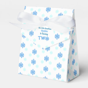 Little Snowflake 2nd Birthday Favor Box