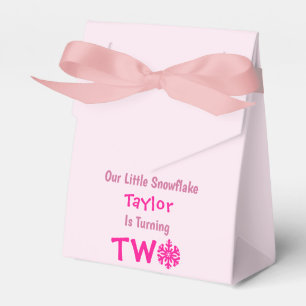 Little Snowflake 2nd Birthday Favor Box