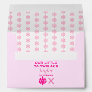 Little Snowflake Any Age Birthday Envelope