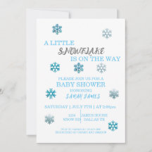 Little Snowflake Baby Shower Invitation