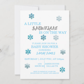 Little Snowflake Baby Shower Invitation