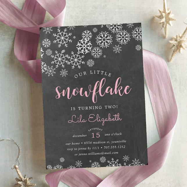 Little Snowflake Birthday Party Invitation (Creator Uploaded)