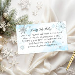 Little Snowflake Books For Baby Boy Baby Shower Enclosure Card<br><div class="desc">Adorable calligraphy with snowflakes and winter-themed baby shower invitations. Easy to personalise with your details. Check the collection to find matching items as enclosure cards.</div>