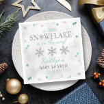 Little Snowflake Boys Winter Baby Shower Napkin<br><div class="desc">Celebrate in style with these trendy baby shower napkins. This design is easy to personalize with your special event wording and your guests will be thrilled when they see these fabulous napkins.</div>