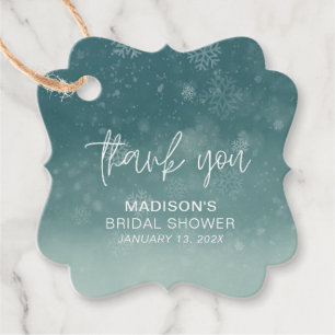Little Snowflake Bridal Shower Thank You Favour Tags