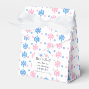Little Snowflake Gender Reveal Favor Box