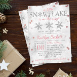 Little Snowflake Girls Winter Baby Shower Invitation<br><div class="desc">Celebrate in style with these trendy baby shower invitations. This design is easy to personalize with your special event wording and your guests will be thrilled when they receive these fabulous invites.</div>