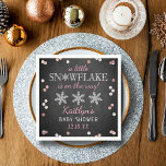 Little Snowflake Girls Winter Baby Shower Napkin<br><div class="desc">Celebrate in style with these trendy baby shower napkins. This design is easy to personalize with your special event wording and your guests will be thrilled when they see these fabulous napkins.</div>