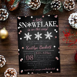 Little Snowflake Girls Winter Baby Shower Real<br><div class="desc">Celebrate in style with these sweet and very trendy real foil pressed baby shower invitations. This design is easy to personalize with your special event wording and your guests will be thrilled when they receive these fabulous invites.</div>