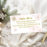 Little Snowflake Winter Baby Shower Display Shower Enclosure Card<br><div class="desc">Adorable calligraphy with snowflakes,  winter-themed baby shower invitations. Easy to personalised with your details. Check the collection to find matching items as enclosure cards.</div>