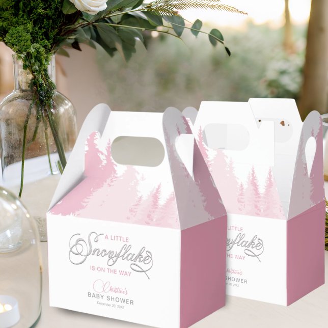 Little Snowflake Winter Baby Shower  Favor Box (Creator Uploaded)