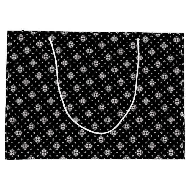Little Snowflakes and Crystals Large Gift Bag (Back)
