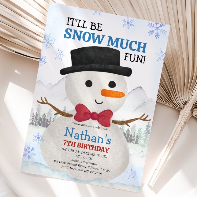 Little Snowman Birthday Invitation (Creator Uploaded)