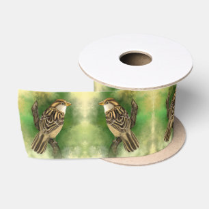 Little Sparrow Satin Ribbon Spring Birds