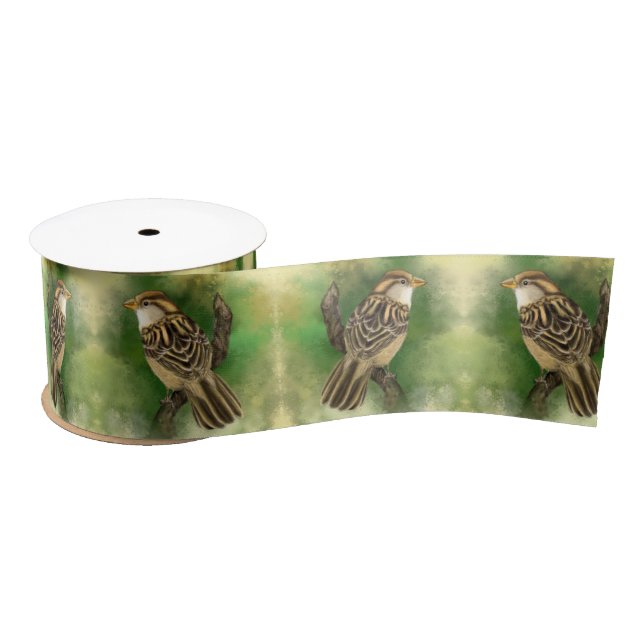 Little Sparrow Satin Ribbon Spring Birds (Spool)