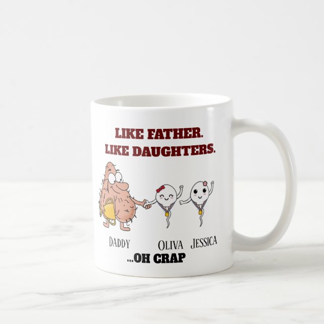 Little sperms Like Father Like daughter up to 2  Coffee Mug (Right)