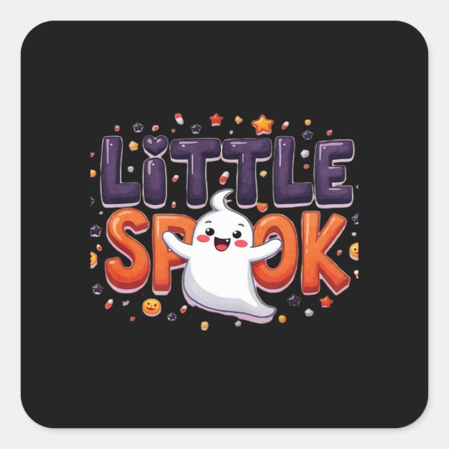 Little Spook Cute Halloween Creative Style Square Sticker (Front)