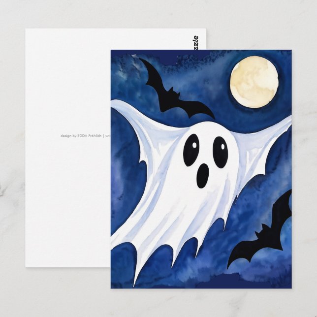 Little Spooky Ghost - Halloween 7 - Fan Fun Postcard (Front/Back)