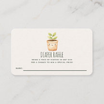 Little Sprout Baby Shower Diaper Raffle Ticket