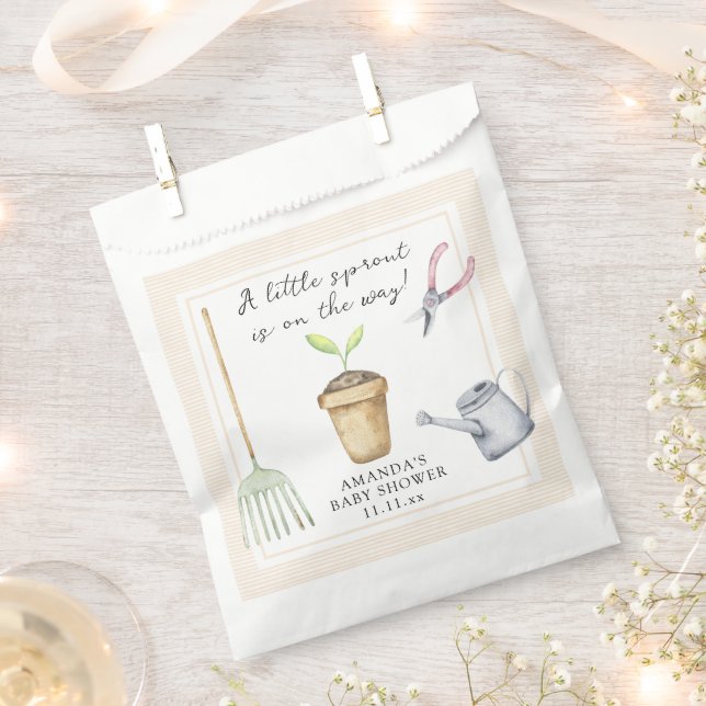 Little sprout baby shower  favour bag (Clipped)