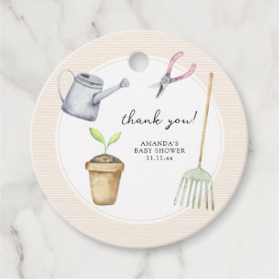 Little sprout baby shower thank you favour tags