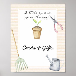 Little sprout - cards and gifts baby shower poster